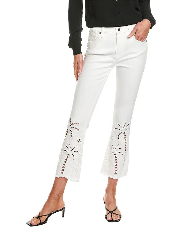Johnny Was The Cropped Baby Boot Jean Trendy Pleated Waist Jeans