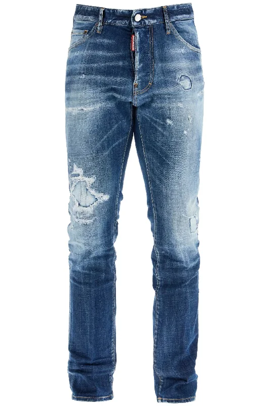navy blue jeans in cotton vintage effect S74LB1585 S30664 NAVY BLUE Fashionable Raw Hem Bootcut Jeans navy blue jeans in cotton vintage effect S74LB1585 S30664 NAVY BLUE Fashionable Raw Hem Bootcut Jeans