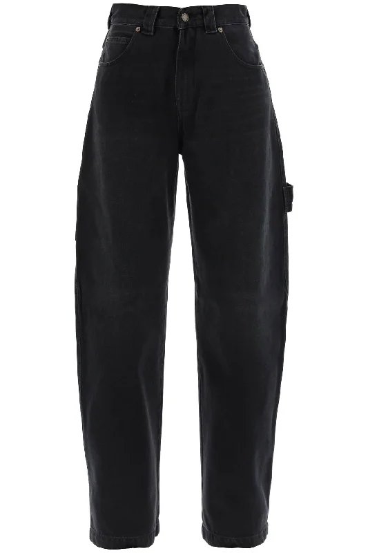 audrey cargo jeans with curved leg WTR03 DBK01W100 WASHED BLACK Fashionable Raw Hemmed Jeans audrey cargo jeans with curved leg WTR03 DBK01W100 WASHED BLACK Fashionable Raw Hemmed Jeans