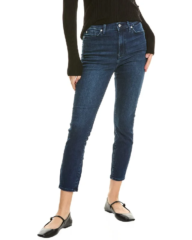 7 For All Mankind High-Waist Ankle Gwenevere Skinny Jean Chic Cropped Jeans