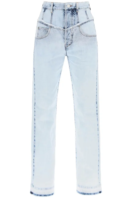 Isabel marant noemie straight leg jeans PA0209FB B1H09I LIGHT BLUE Fashionable White Denim Jeans Isabel marant noemie straight leg jeans PA0209FB B1H09I LIGHT BLUE Fashionable White Denim Jeans
