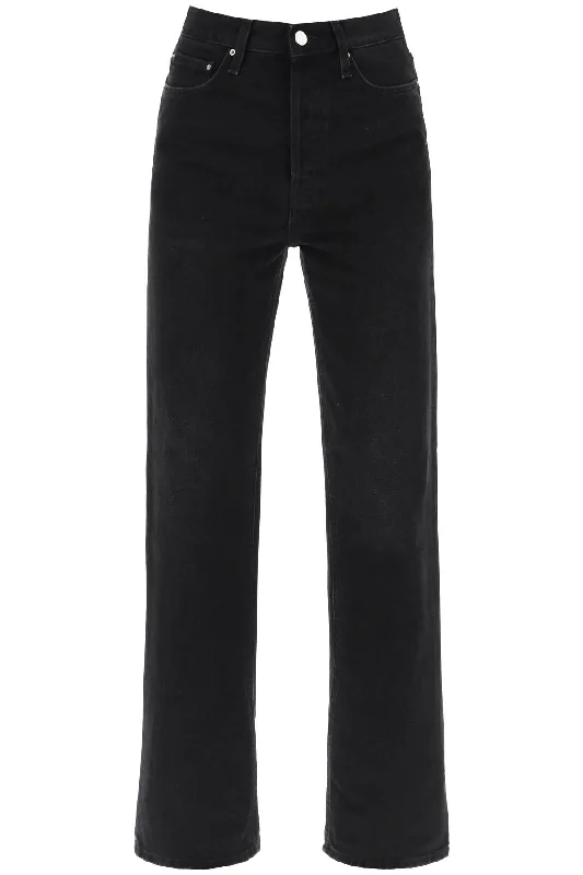 Toteme organic denim classic cut jeans 234 2036 744 32 FADED BLACK Comfortable Faded High-Rise Jeans Toteme organic denim classic cut jeans 234 2036 744 32 FADED BLACK Comfortable Faded High-Rise Jeans