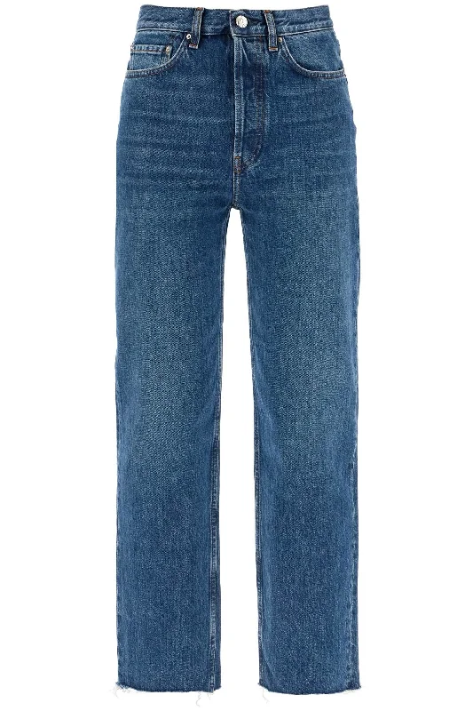 classic cut cropped jeans 221 235 747 32 MID BLUE Elegant Bootcut Fit Jeans