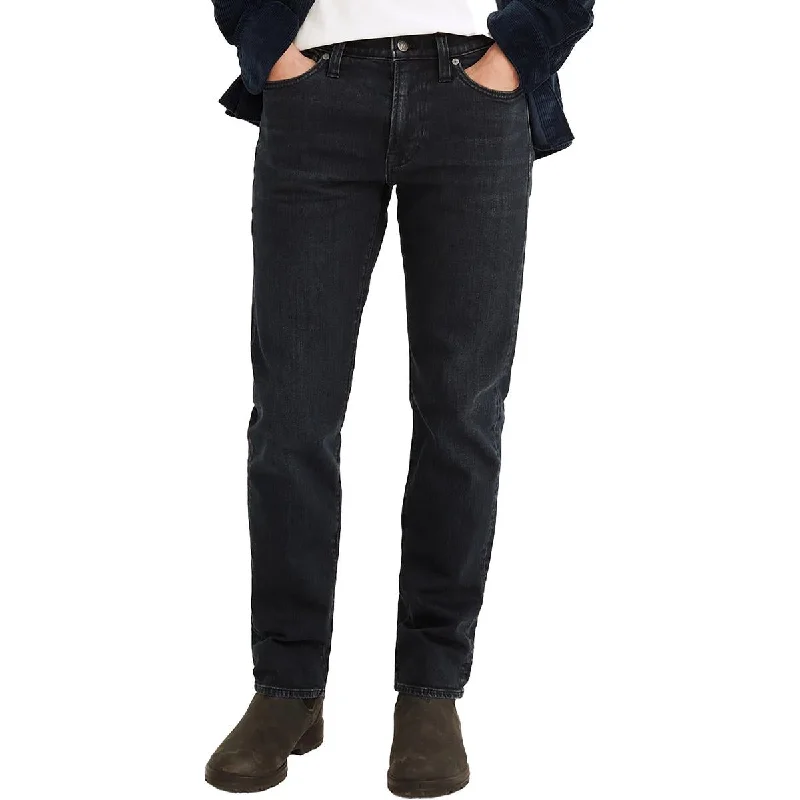 Madewell Mens Mid-Rise Dark Wash Straight Leg Jeans Classic Button Fly Jeans