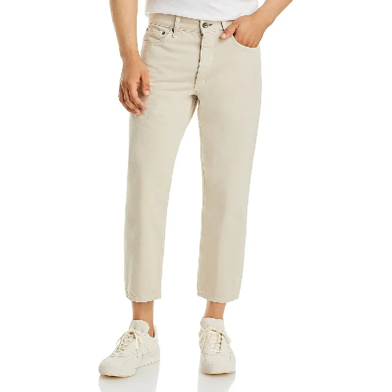 Rag & Bone Jeans Mens Mid-Rise Cropped Ankle Jeans Elegant Wide-Leg Jeans