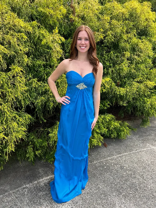 Alyce 35709 Ocean Blue Sweetheart Chiffon Dress