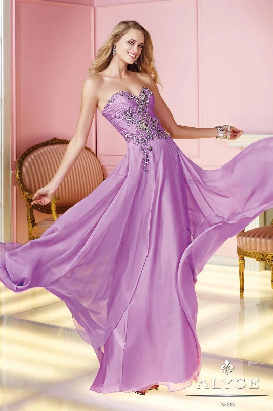 Alyce Paris 6231 Orchid Purple Chiffon Prom Dress - Size 10