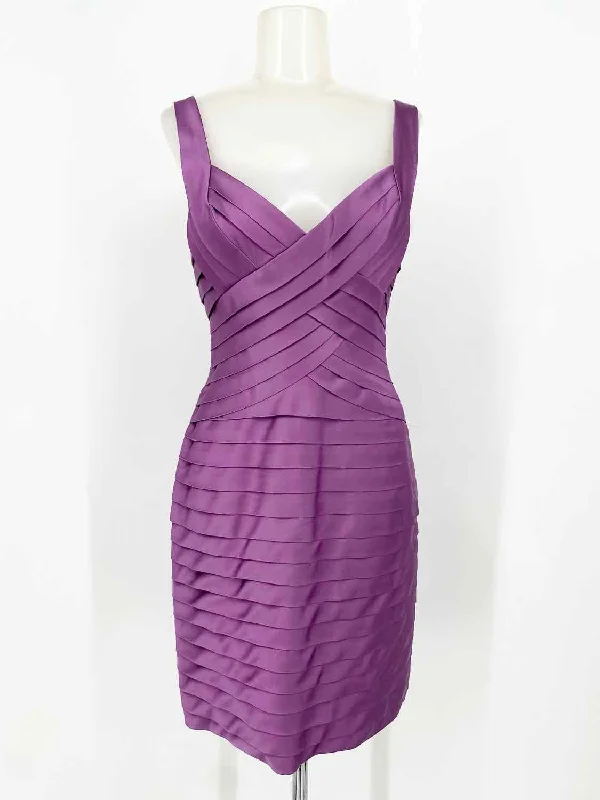 BCBG Max Azria Women's Mitzi Purple sheath Stripe Date Night Size 6 Dress