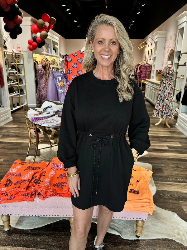 Black Dress with Heart Buttons