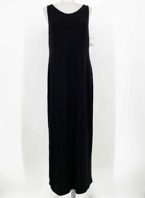 Eileen Fisher Women's Black Long Jersey Lagenlook Size S Dress
