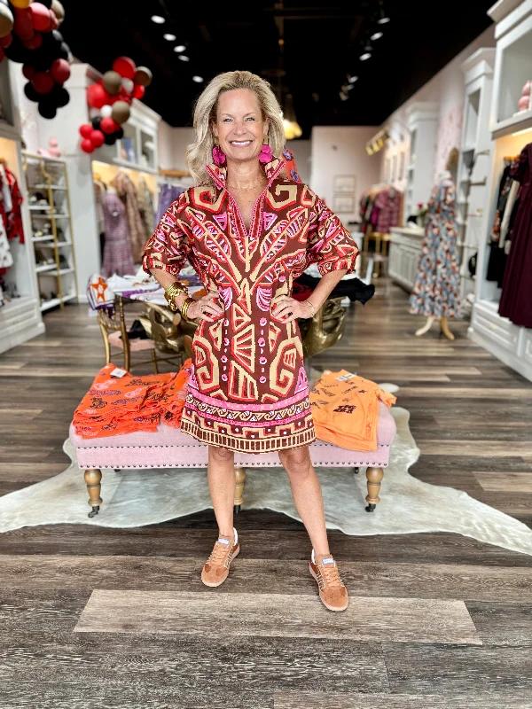 Emily McCarthy Poppy Dress Tribal Palm