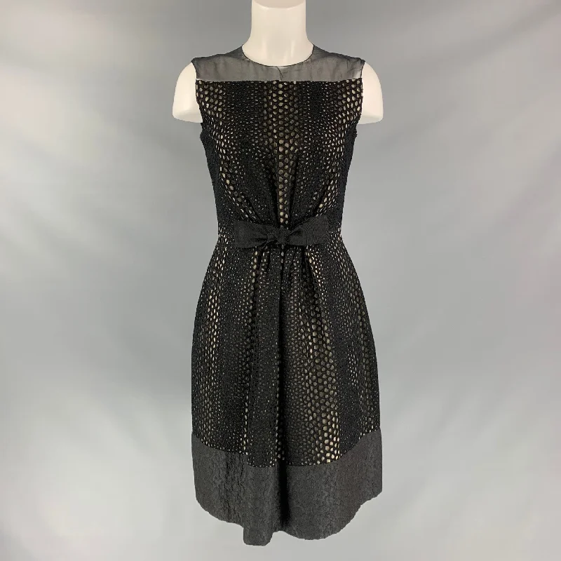 GIAMBATTISTA VALLI Size S Black Lace Dress