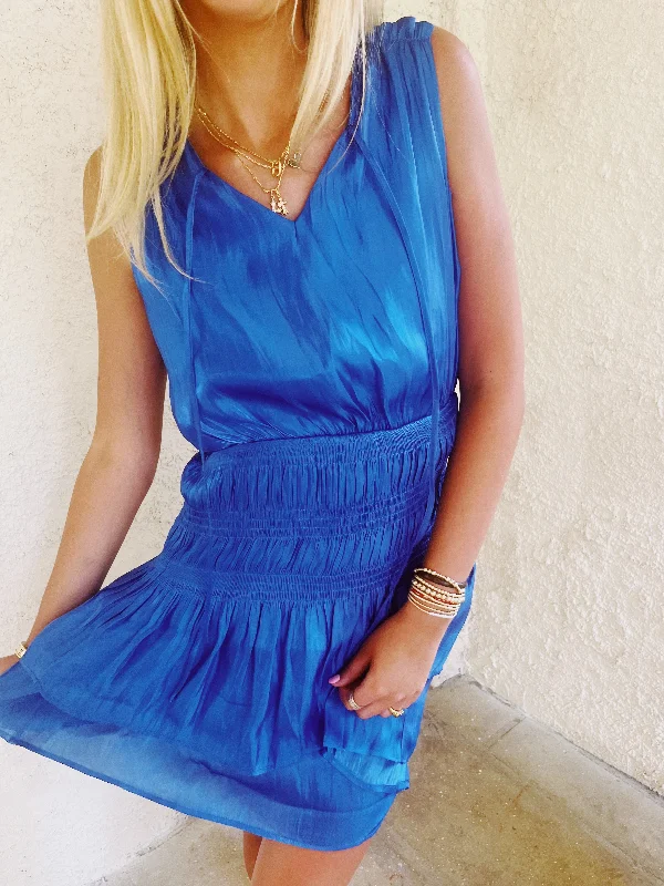 Sparks Fly Dress - Royal Blue