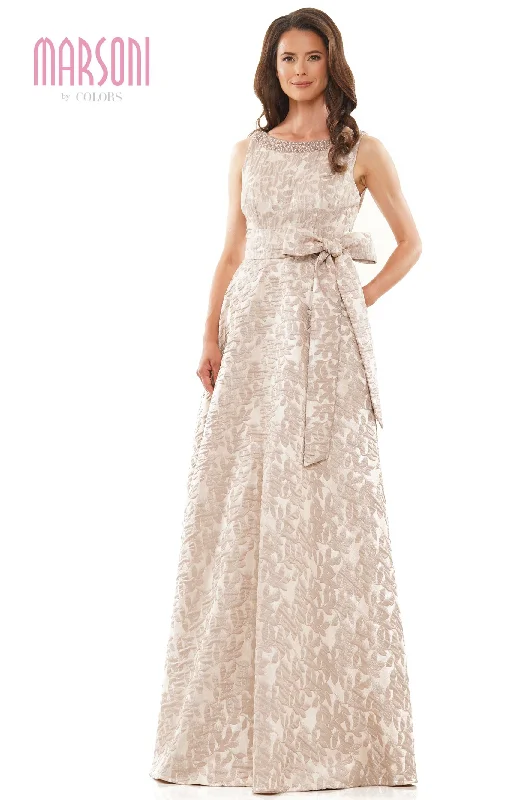 Marsoni by Colors -MV1213 A Line Dress With Bowknot