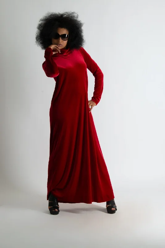Turtleneck Velvet Dress VIVIAN