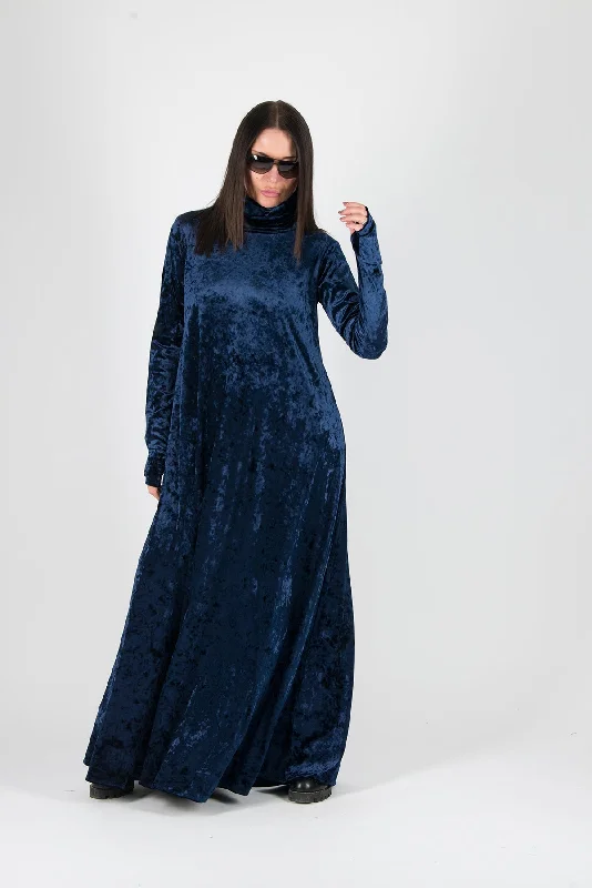 Turtleneck Velvet Dress VIVIAN