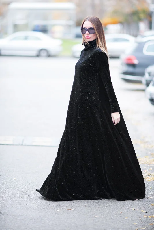 Turtleneck Velvet Dress VIVIAN
