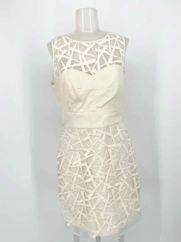W118byWalterBaker Women's Bridget Cream Fit & Flare Tulle Abstract Size S Dress